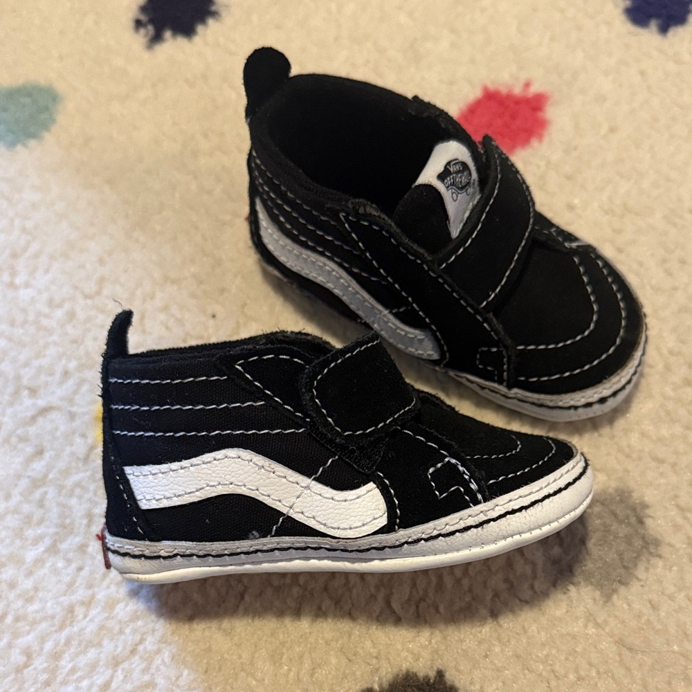 Vans Kids Black and White Sneakers